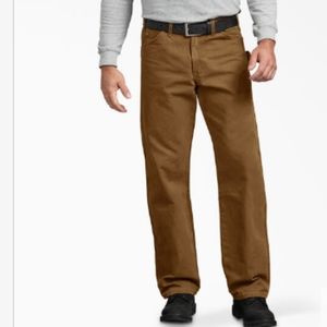 Dickies Relaxed Fit Straight Leg Sanded Duck Carpenter Pants 34Wx30L